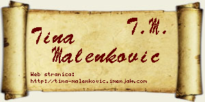 Tina Malenković vizit kartica